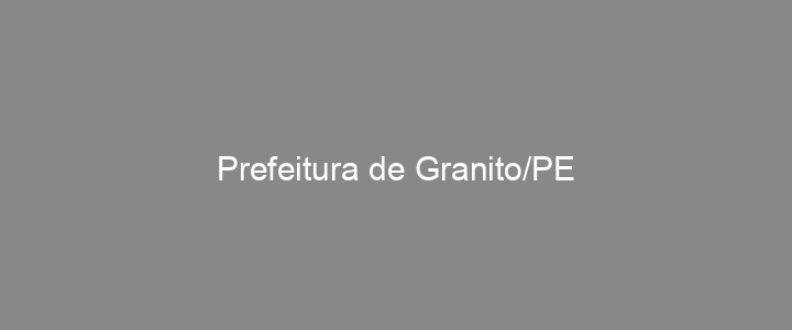 Provas Anteriores Prefeitura de Granito/PE